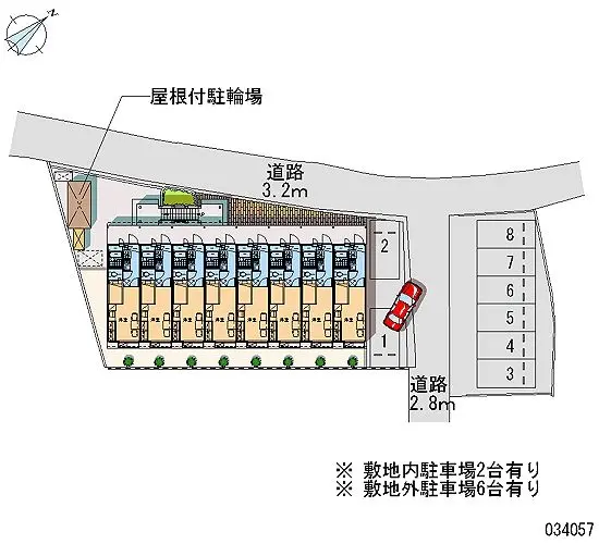 ★手数料０円★飯塚市横田　月極駐車場（LP）